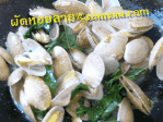 ผัดหอยลาย (Stir-fried Clams with Thai Basil)