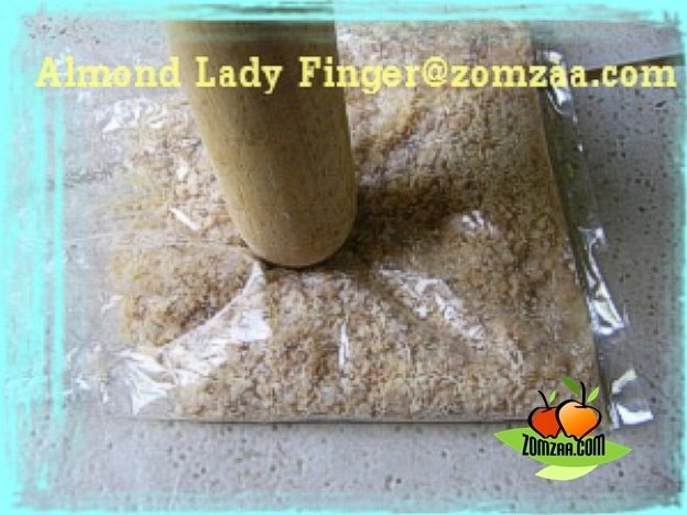 วิธีทำAlmond Lady Finger  (อัลมอนด์เลดี้ฟิงเกอร์)ขั้นตอนที่ 04