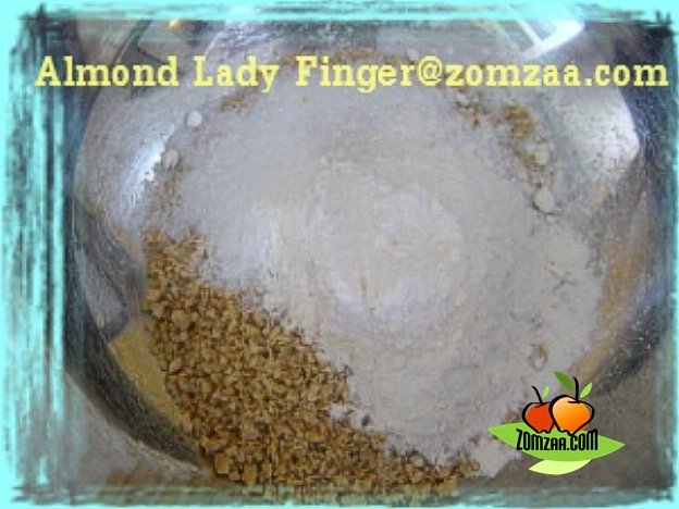 วิธีทำAlmond Lady Finger  (อัลมอนด์เลดี้ฟิงเกอร์)ขั้นตอนที่ 06