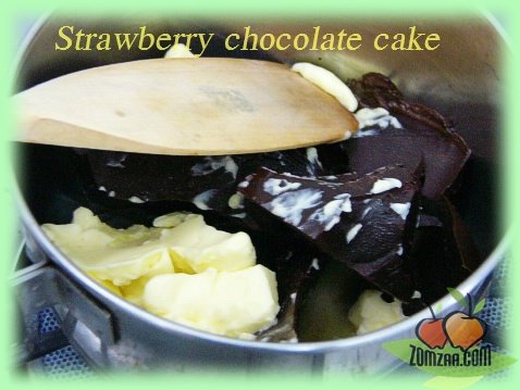 วิธีทำStrawberry  Chocolate Cakeขั้นตอนที่ 03