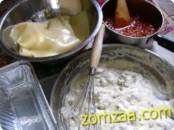 ลาซานญ่าไวท์ซอสเห็ด - White Lasagne with mushroom sauce
